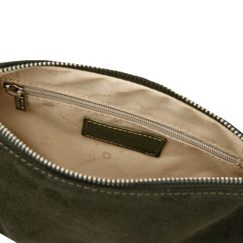 Nomade - Suede leather fringe clutch